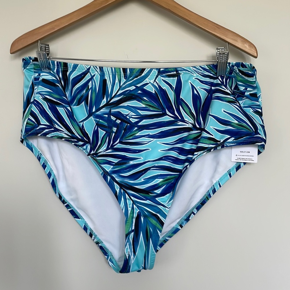 Hurley Tropical Printed Bikini Bottom Sz 2X NWT